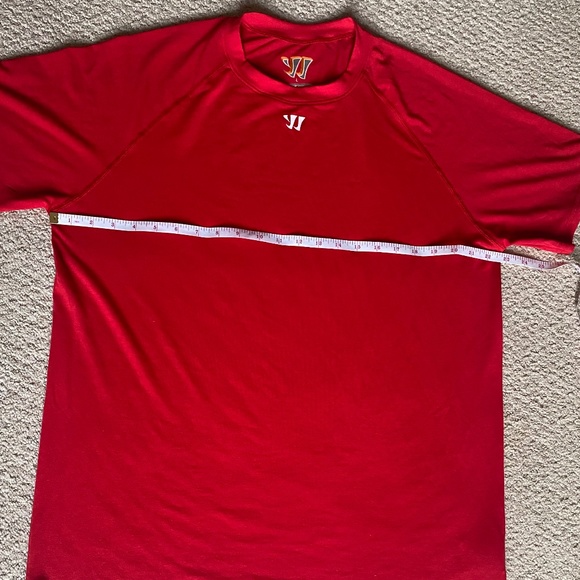 Warrior Tech Tee short sleeve performance shirt red Large - Picture 5 of 14